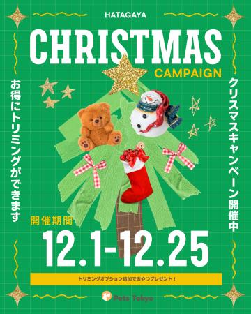【PetsTokyo 幡ヶ谷店】トリミングクリスマスキャンペ