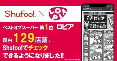 電子チラシサービスShufoo!、スーパーマーケットチェ 電子チラシサービスShufoo!、スーパーマーケットチェ
