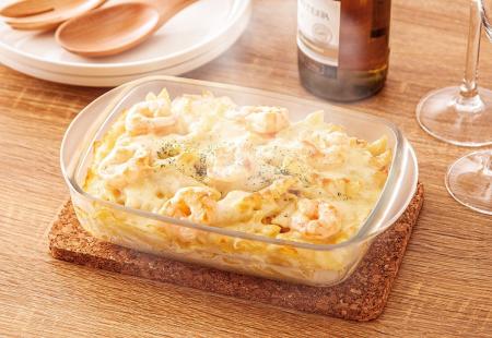 半透明な耐熱ガラスが料理を引き立てる。こびり付きに