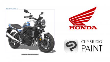 「Honda CB1000F」の3Dモデルが「CLIP STUDIO PAINT」