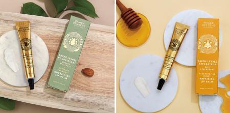 アーモンドやハチミツの“うるつやリップバーム”を2種