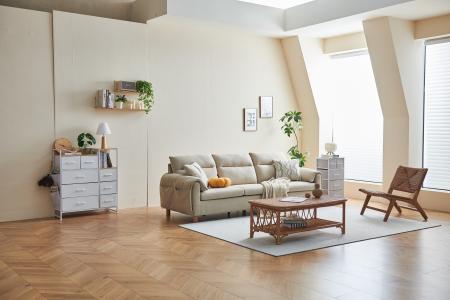 サイドポケット＆フック付きで収納力アップ！デザイン