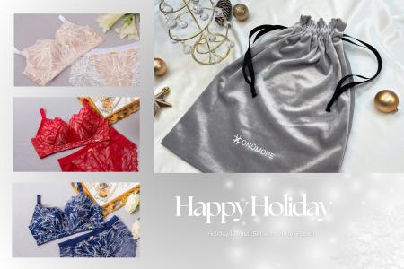 クリスマス限定の“シルバーベロア巾着セット”が登場。 クリスマス限定の“シルバーベロア巾着セット”が登場。