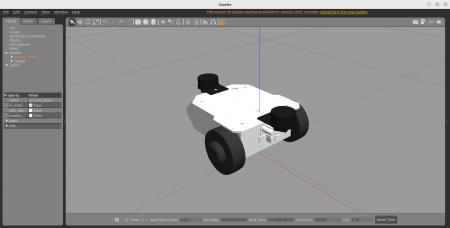研究開発用台車ロボットのGazeboシミュレーターモデル