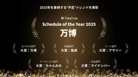 2025年を最も象徴する予定は”万博”に!「TimeTree Sch 2025年を最も象徴する予定は”万博”に!「TimeTree Sch