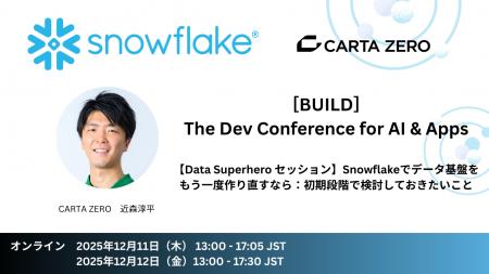 【12月12日登壇！】CARTA ZEROのVPoD 近森 淳平がSnow