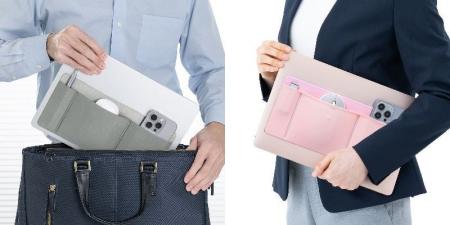ノートPCに貼るだけ！周辺機器もまとめて持ち運べる、
