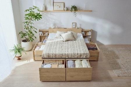 当社最大の引き出し容量約630L（※1）と収納容量約860L