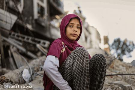 ユニセフ企画展:ガザの現実を伝える 「ファトマ・ハ ユニセフ企画展:ガザの現実を伝える 「ファトマ・ハ