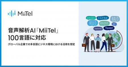 音声解析AI「MiiTel」、100言語に対応 音声解析AI「MiiTel」、100言語に対応
