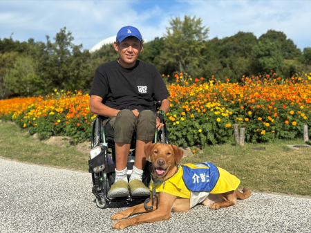 介助犬認定ペア誕生！岡山県の藤原さんと介助犬テン