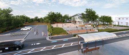 情報発信型モビリティハブ「MobiSt. 川崎・橘公園」で