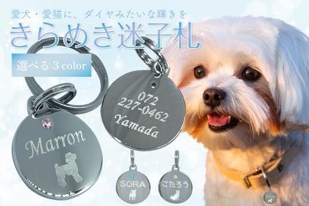 【新商品】キラキラとストーンが輝く!ペット用迷子札