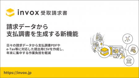 invox受取請求書、請求データから支払調書を生成する