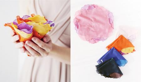 立体的なフォルムが生み出す新しいハンカチのスタイル