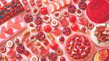 イチゴ尽くしのスイーツビュッフェ「ストロベリーにメ イチゴ尽くしのスイーツビュッフェ「ストロベリーにメ