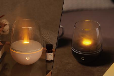 1台で2つの癒し体験。炎のゆらぎと霧の漂いが生む２種