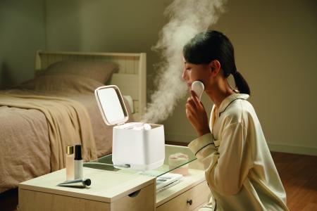 【ニトリ】ツインノズルのたっぷりスチームで顔全体を 【ニトリ】ツインノズルのたっぷりスチームで顔全体を