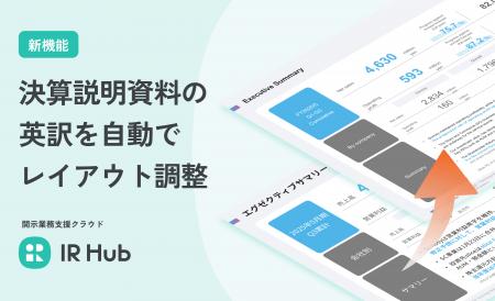 開示業務支援クラウド 「IR Hub」にて、決算説明資料