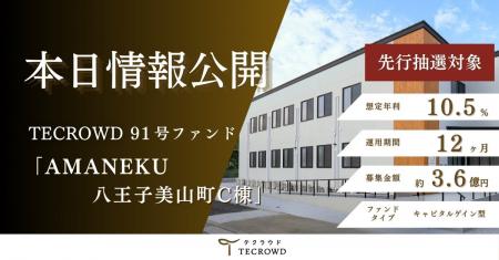 【想定年利10.5%】不動産クラウドファンディング「TEC 【想定年利10.5%】不動産クラウドファンディング「TEC
