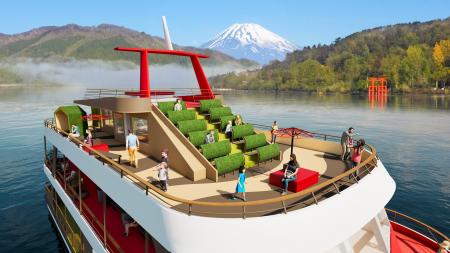 箱根・芦ノ湖の新観光船「箱根遊船 大茶会(だいちゃか 箱根・芦ノ湖の新観光船「箱根遊船 大茶会(だいちゃか