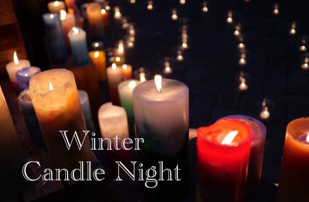 【多摩中央公園ウィンターキャンドルナイト】月が輝く