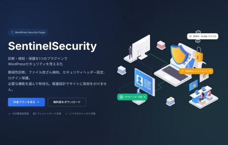 診断・検知・保護を一つで完結。WordPress統合セキュ