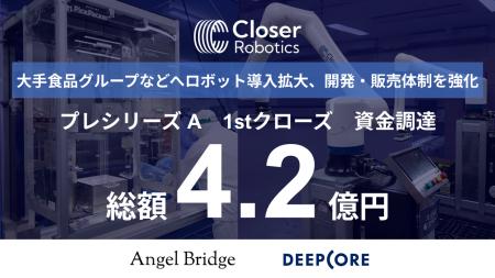 AIロボット開発のクローサー、プレシリーズAラウンド AIロボット開発のクローサー、プレシリーズAラウンド