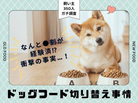 【350人調査】ドッグフード切り替え、実施率は衝撃の● 【350人調査】ドッグフード切り替え、実施率は衝撃の●