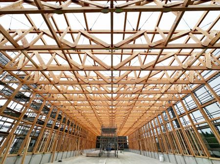 ファーストプライウッドが多雪区域に大型木造倉庫（17