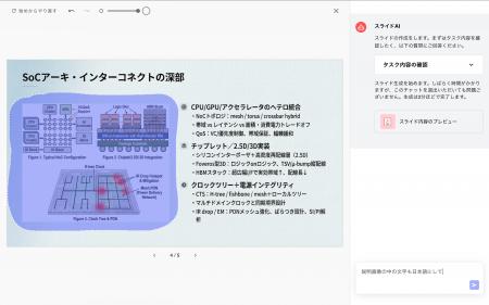 スライド自動生成AI「ChatSense」、自動編集機能をリ