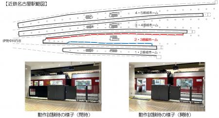 近鉄名古屋駅３番線大開口ホーム柵を２０２５年utf-8