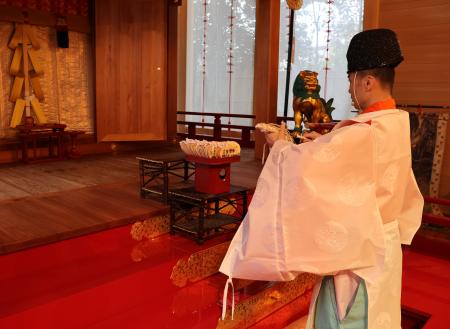 世界遺産・下鴨神社にて 全国高校ラグビー大会出場校