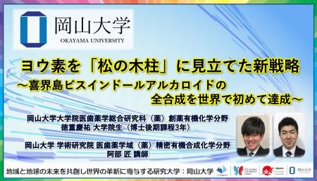 【岡山大学】ヨウ素を「松の木柱」に見立てた新戦略～