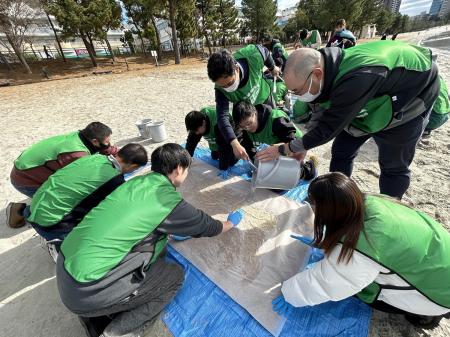 東京港を豊かな海に！　アマモ種播き会に参加
