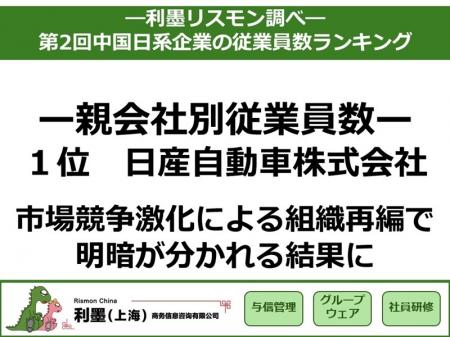 「第2回中国日系企業の従業員数ランキング」を発utf-8
