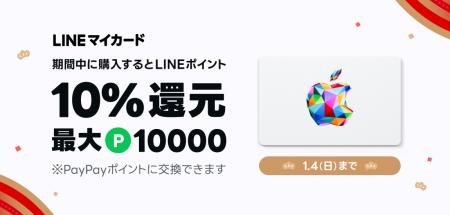 Apple Gift CardをLINEマイカードで購入すると、10%還