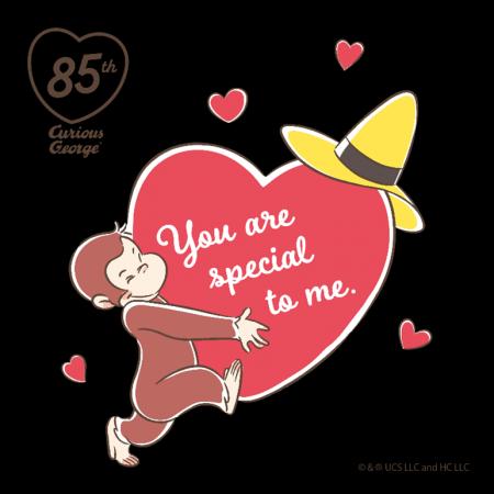 2026年は「おさるのジョージ」85周年。ハートをモチー