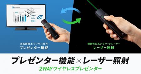 レーザー照射とプレゼンター機能に対応する2WAYワイヤ