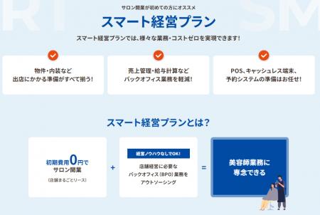 ビューティガレージ、新たな出店サポート「スマート経