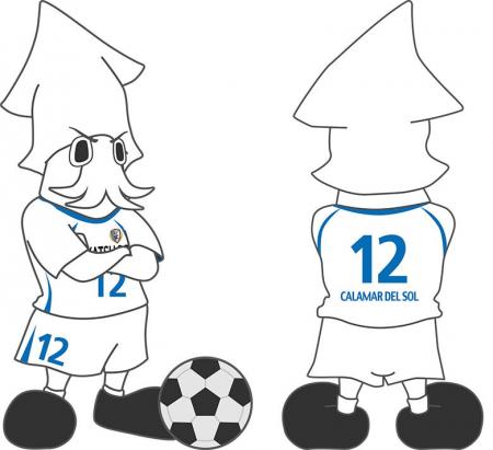 WOWOWサッカーオリジナルキャラクターのカラマールが