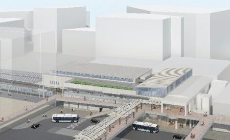 ２０２６年１月２４日から小田急藤沢駅・2階改札口(橋