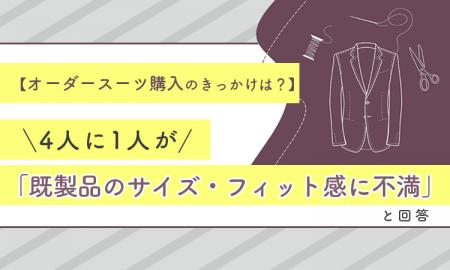 【オーダースーツ購入のきっかけは？】4人に1人が「既