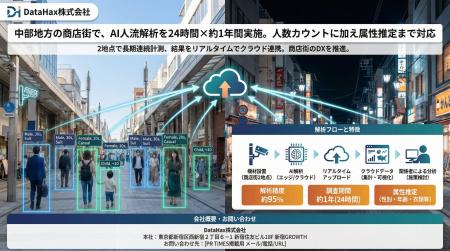 AIカメラによる【長期・リアルタイム】解析を実施。人