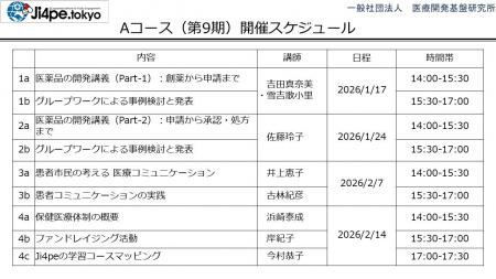 患者・市民のための医療と医薬品のオンライン学習コー