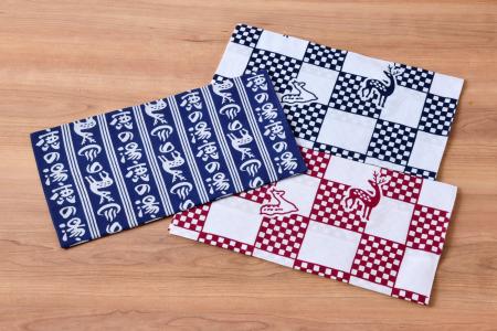 【定山渓 鹿の湯】てぬぐい専門店『かまわぬ』とのコ