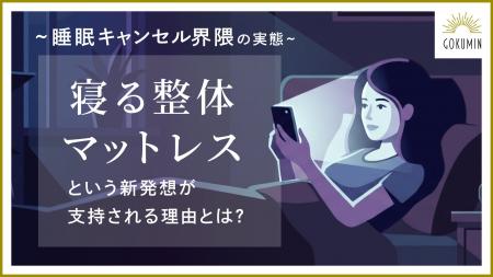 【GOKUMIN】“寝る整体マットレス”が累計販売数14万台