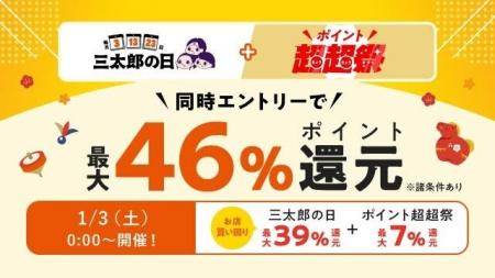 au PAY マーケット、新春の三太郎の日とお買い物ラリ