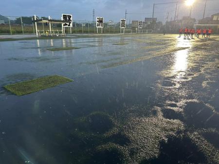【滋賀・野洲高等学校】サッカー場人工芝の全面張替プ