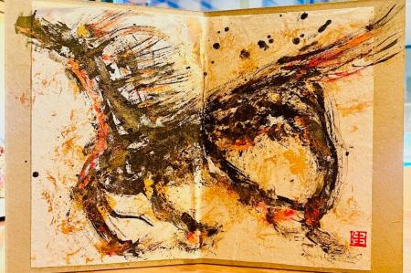 ヨックモックミュージアムで立春アートセッション「絵